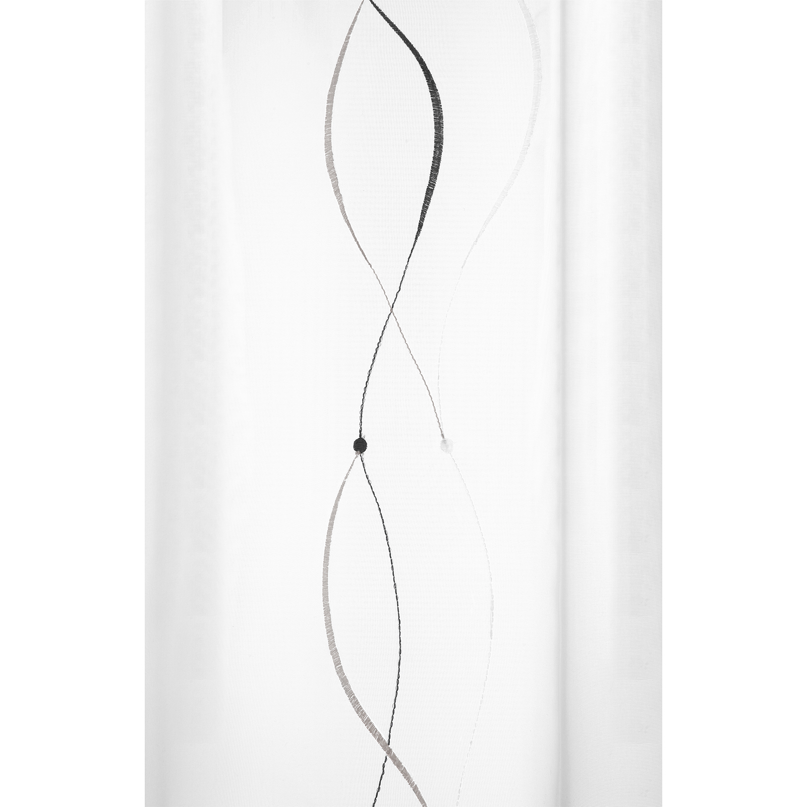 Gardine - weiß-anthrazit - 300x245 cm
