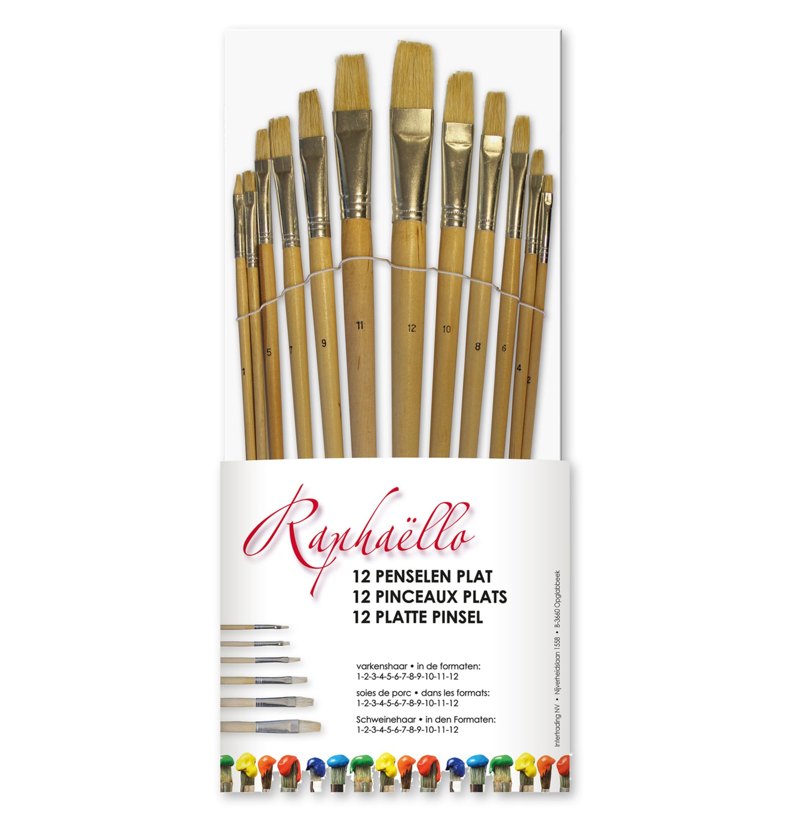 12 teiliges pinsel set flach malpinsel malen basteln deko