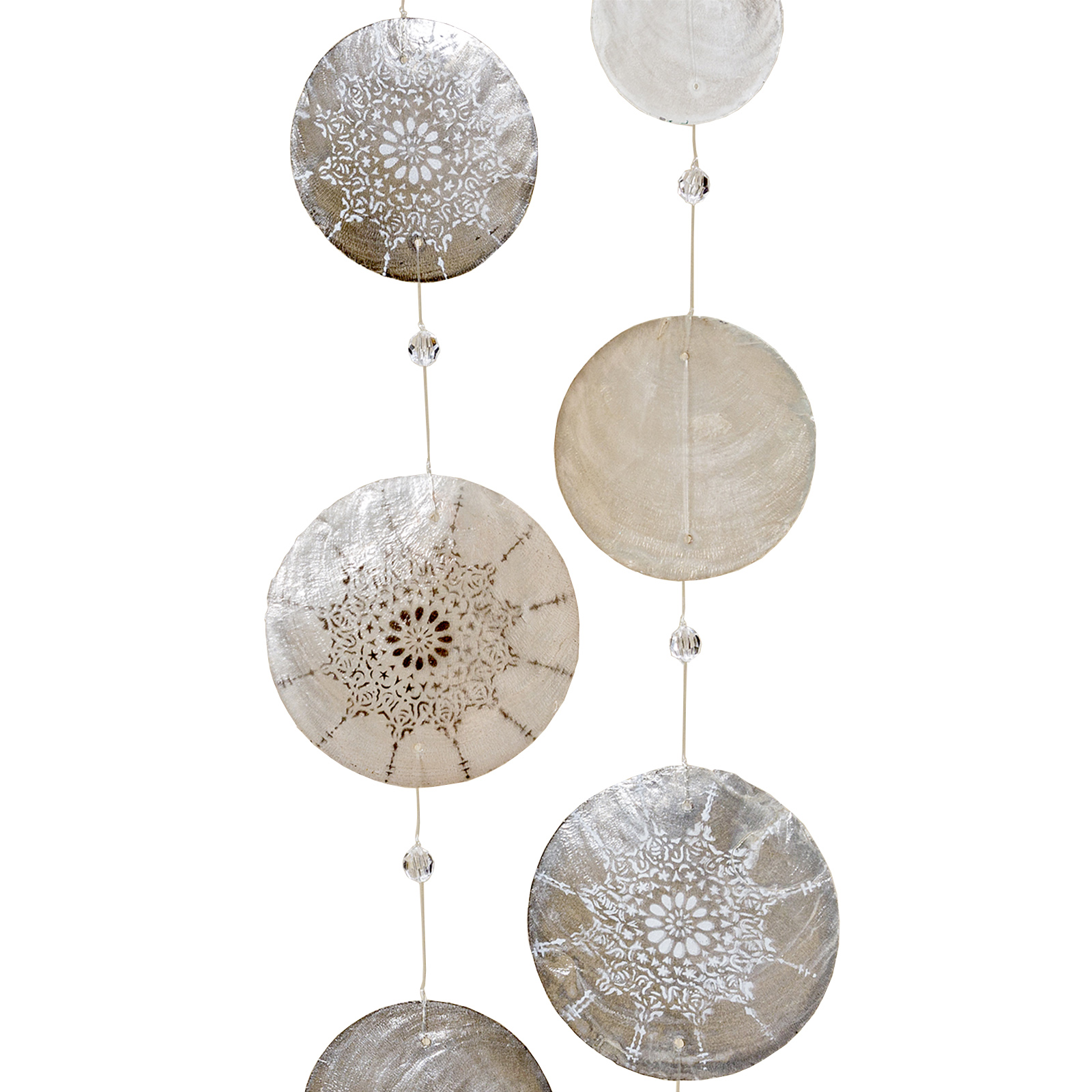 Capiz-Girlande - beige - 180 cm