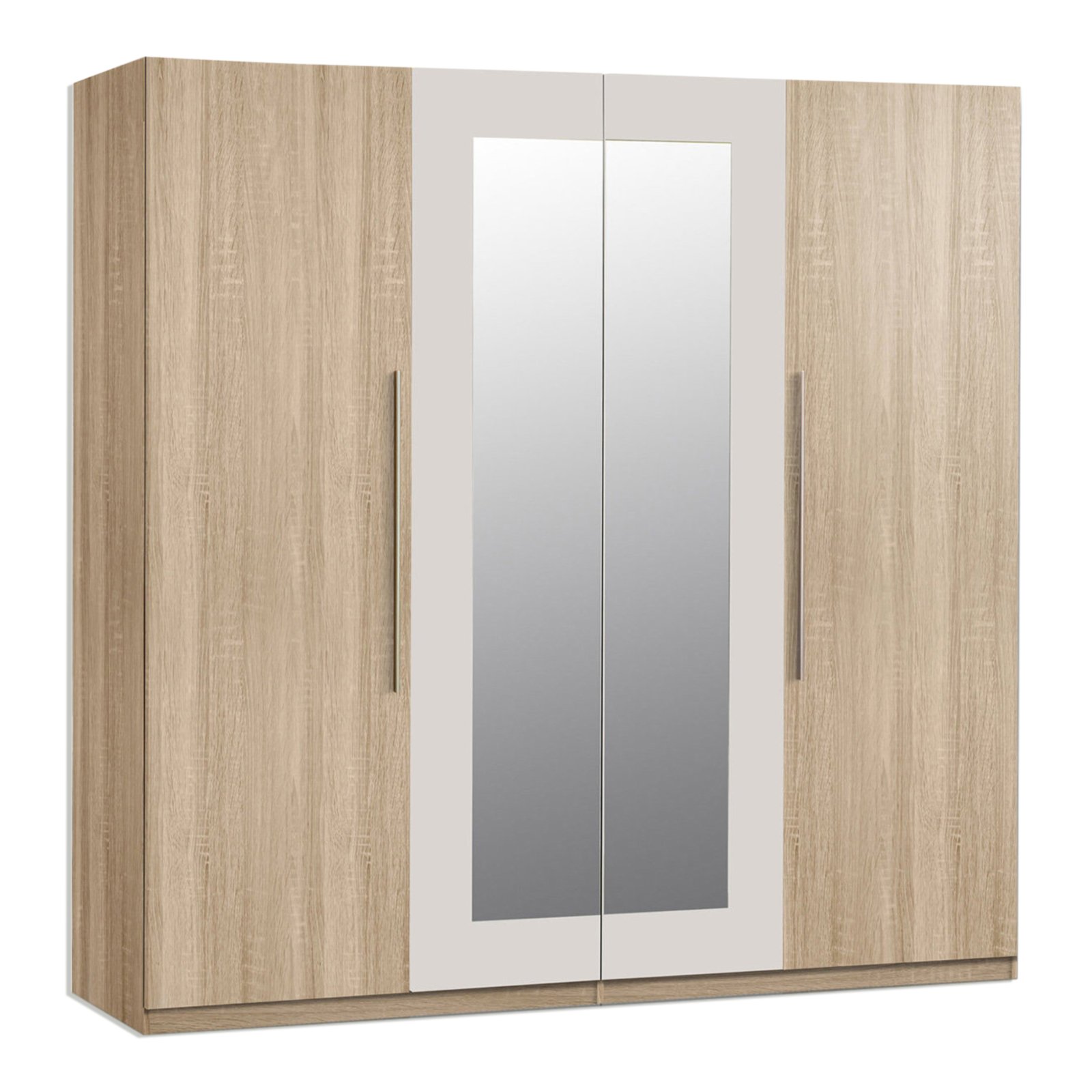Kleiderschrank - Eiche Sonoma - Spiegel - 13 cm Kleiderschrank - Eiche Sonoma - Spiegel - 13 cm