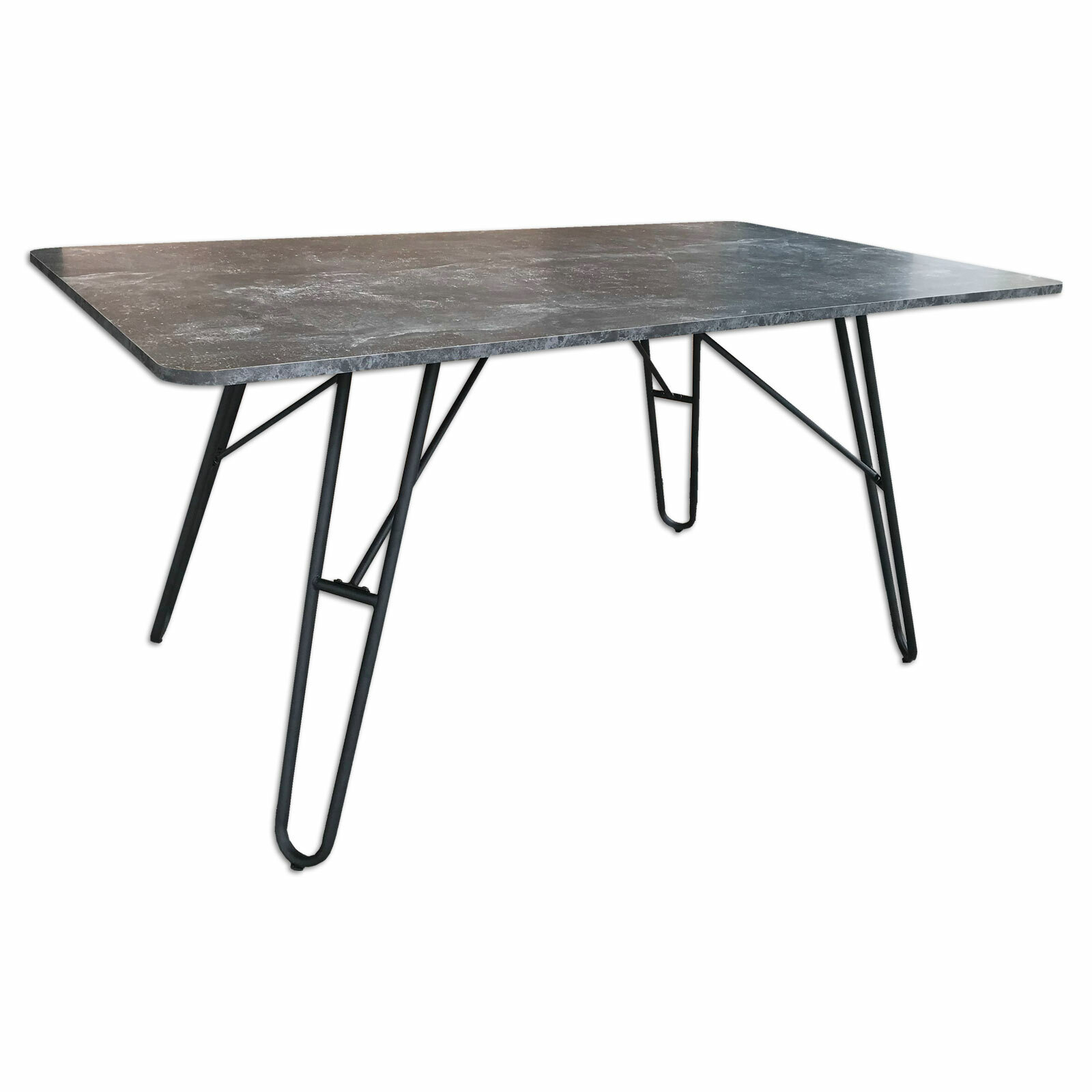 Esstisch - Beton-schwarz - 160x90 cm