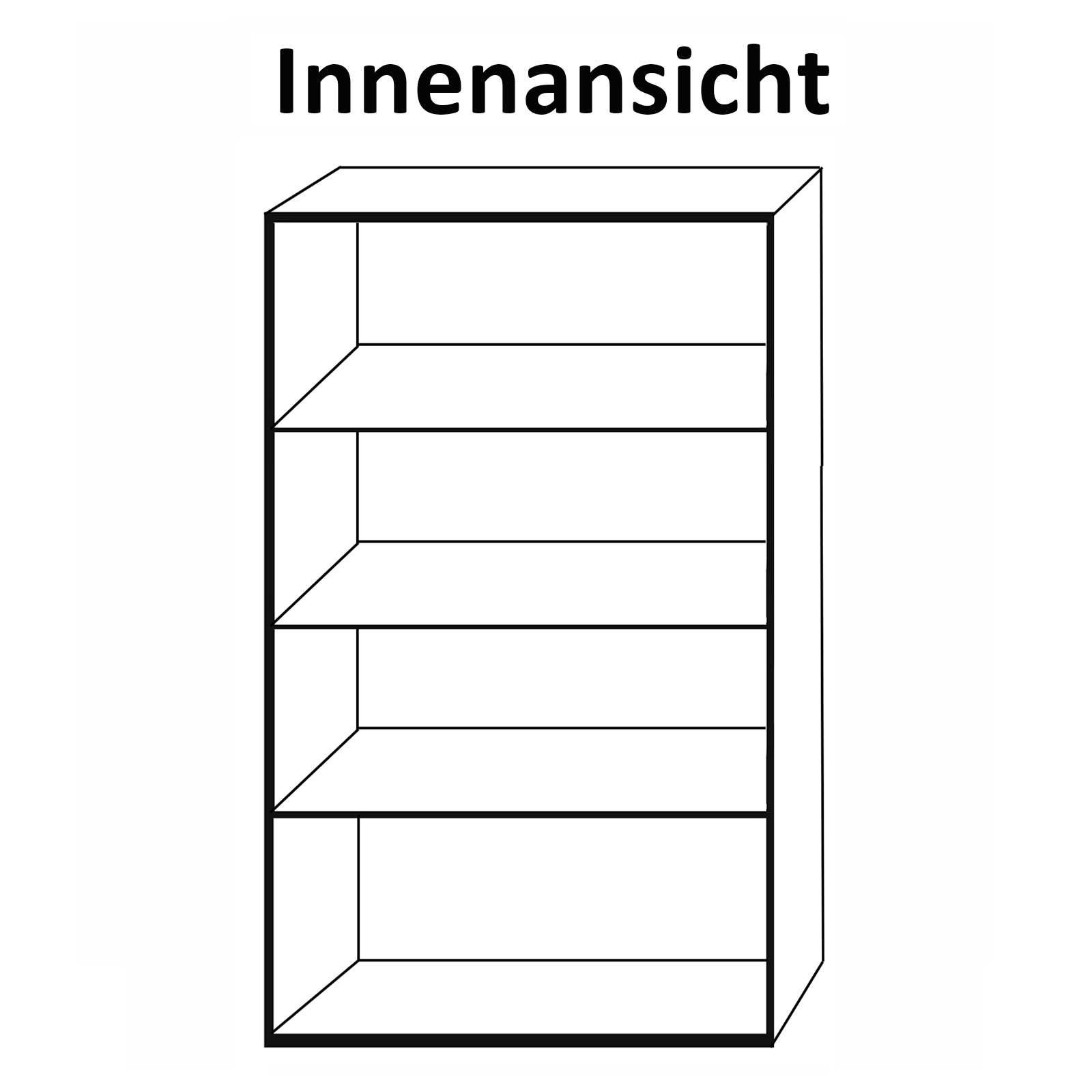 Highboard - weiß Hochglanz - 102 cm breit
