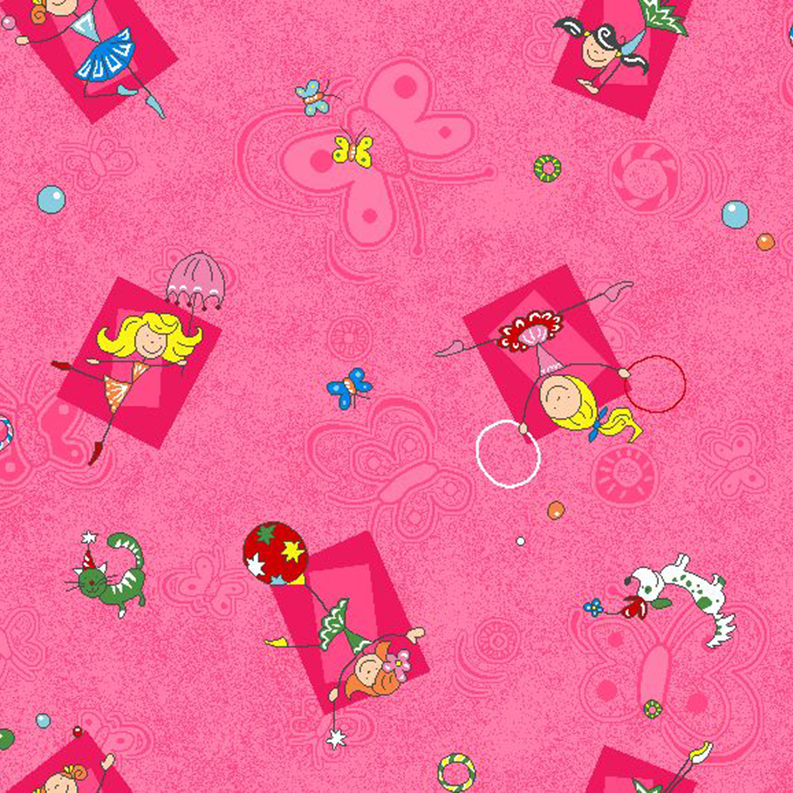 Teppichboden - pink - 4 Meter breit