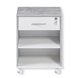 Rollcontainer - Betonoptik - weiß - 46 cm breit - 0432004307