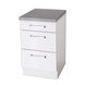 Topfschrank - weiß Hochglanz - 50 cm
