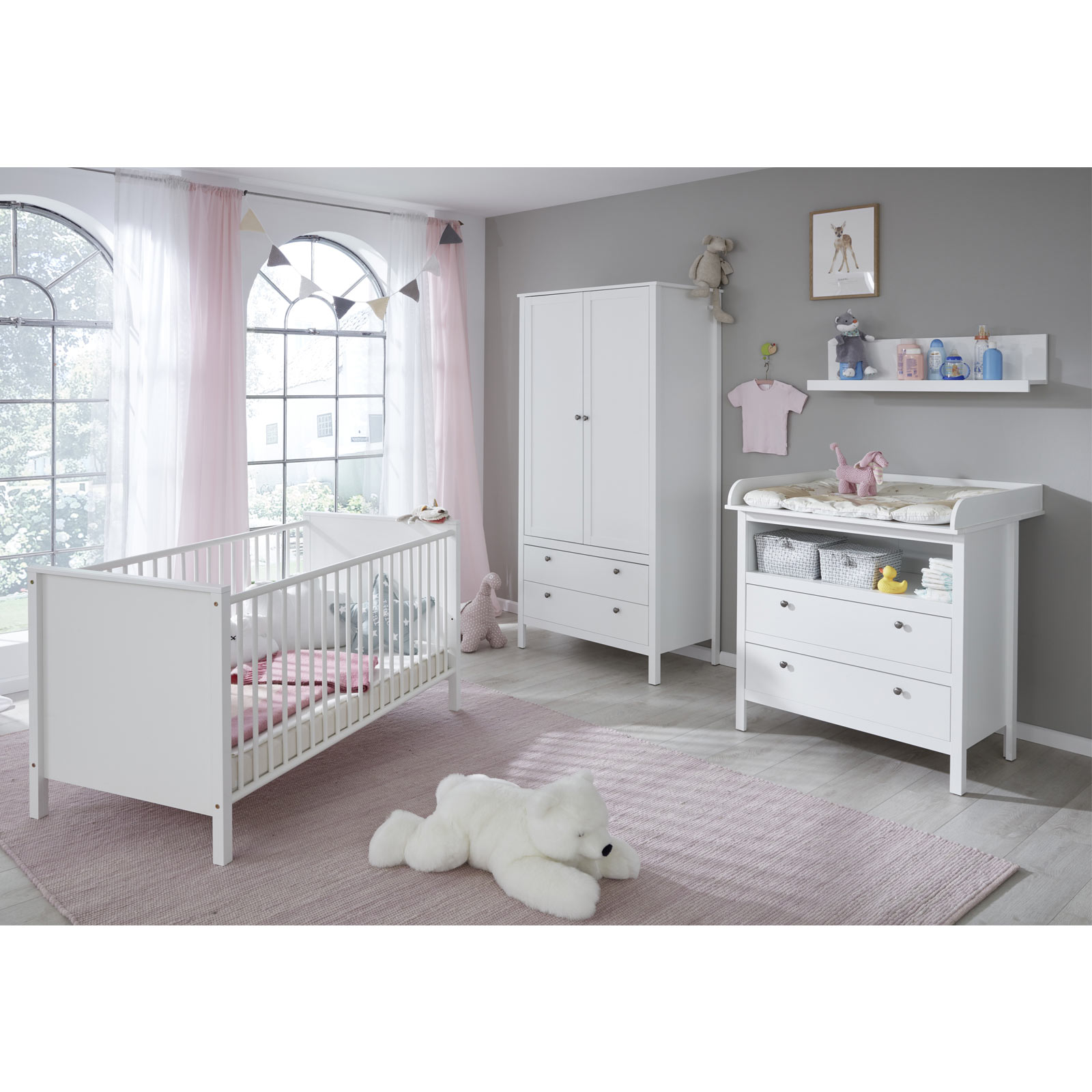 Babybett - weiß - 70x140 cm