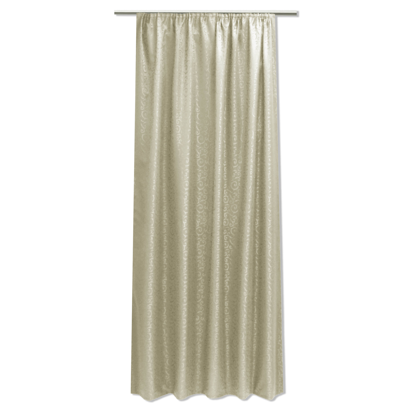 Vorhang Taupe Jacquard 140x245 Cm