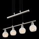 LED-Pendelleuchte - Nickel matt - Glas - 4-flammig