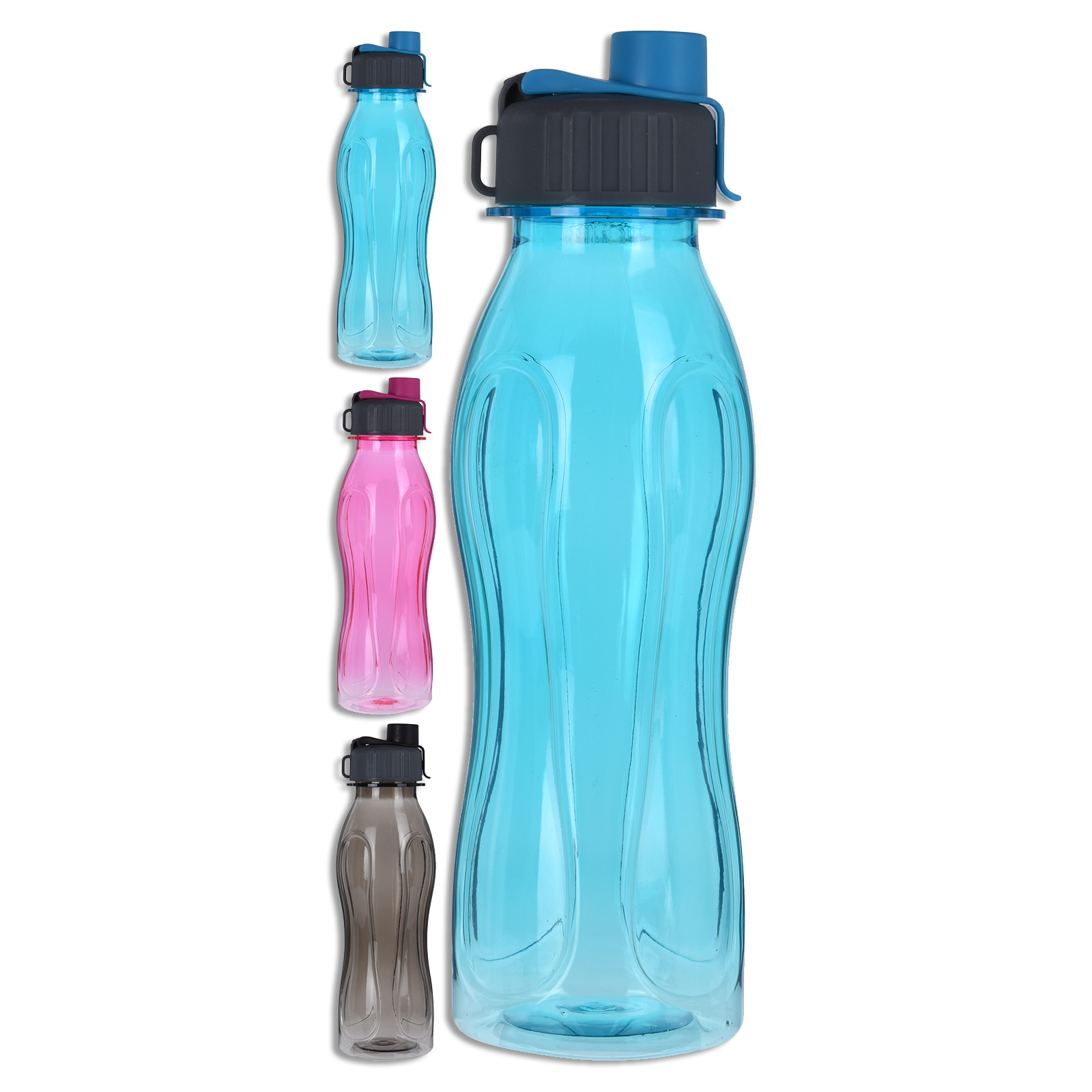 Trinkflasche - sommerliche Farben - Kunststoff - 600 ml
