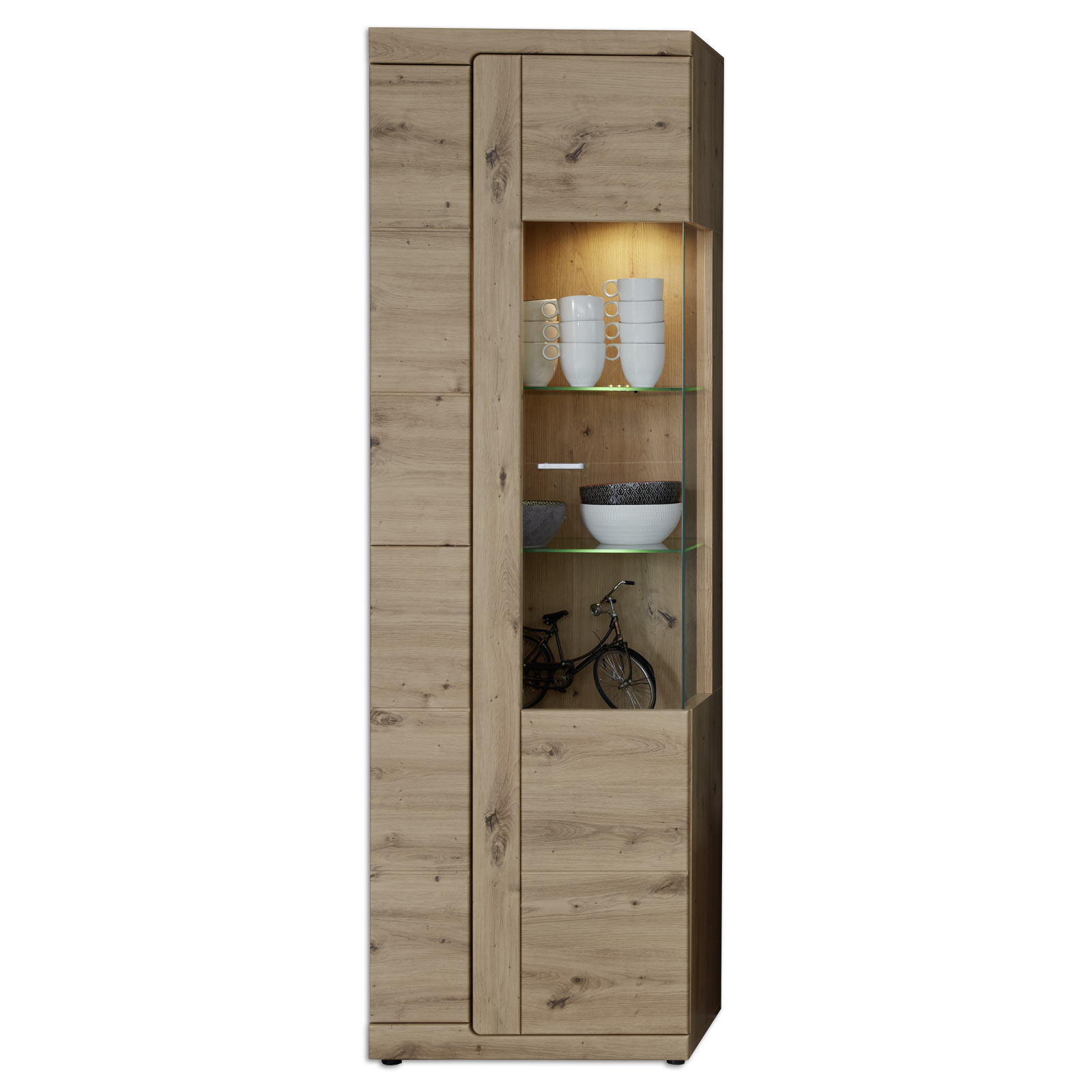 Vitrine - Artisan Eiche - 197 cm hoch