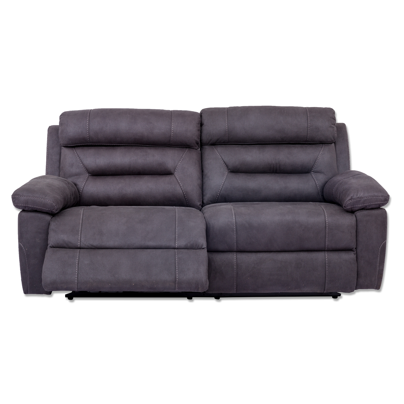Sofa 2,5-Sitzer - grau - mit Relaxfunktion - 196 cm breit