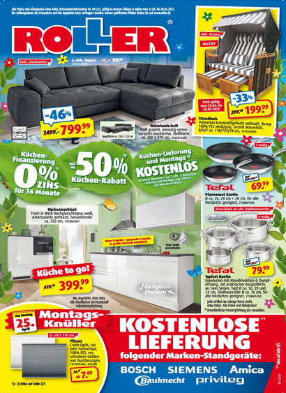 Prospekte ROLLER Möbelhaus