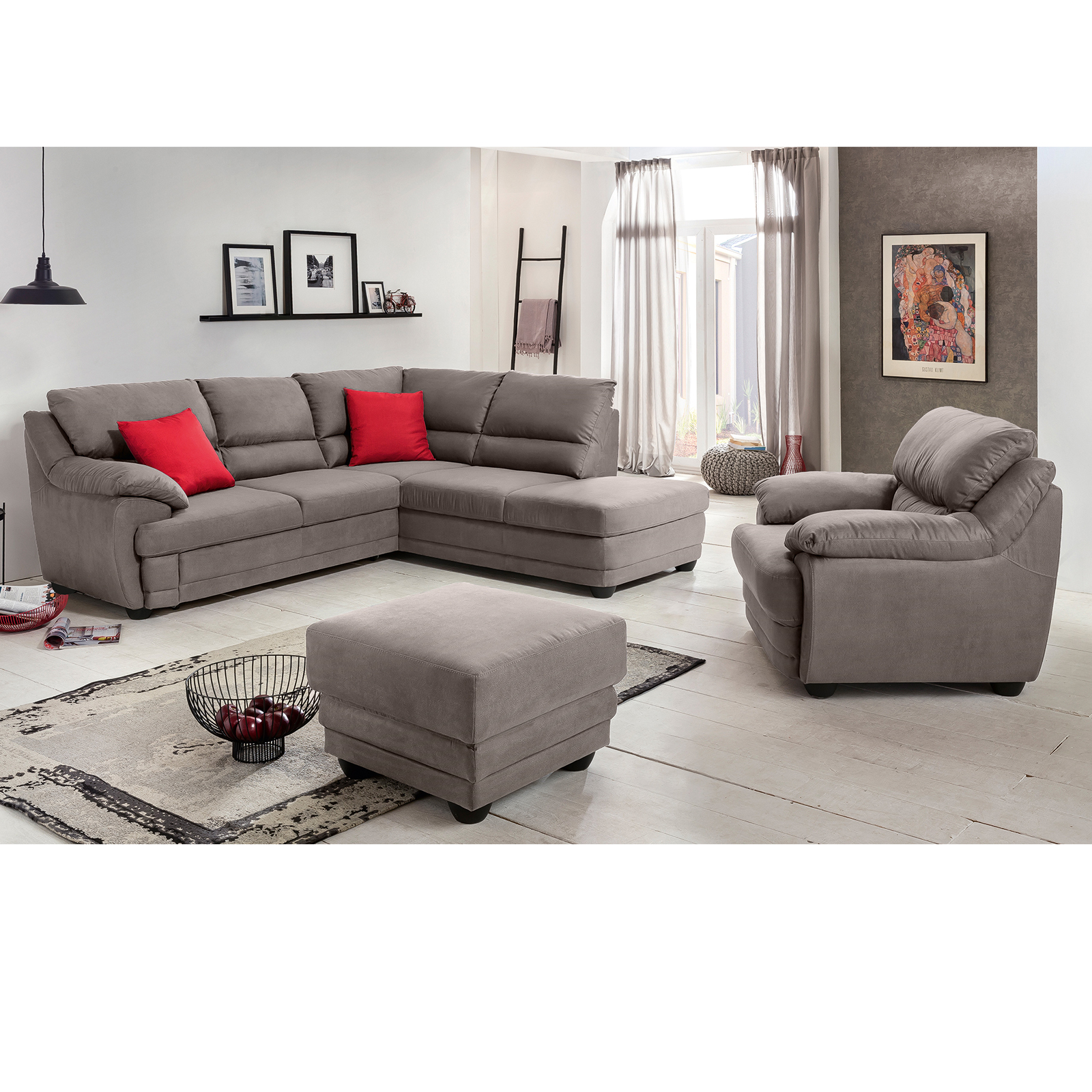 Sessel - beige - Microfaser