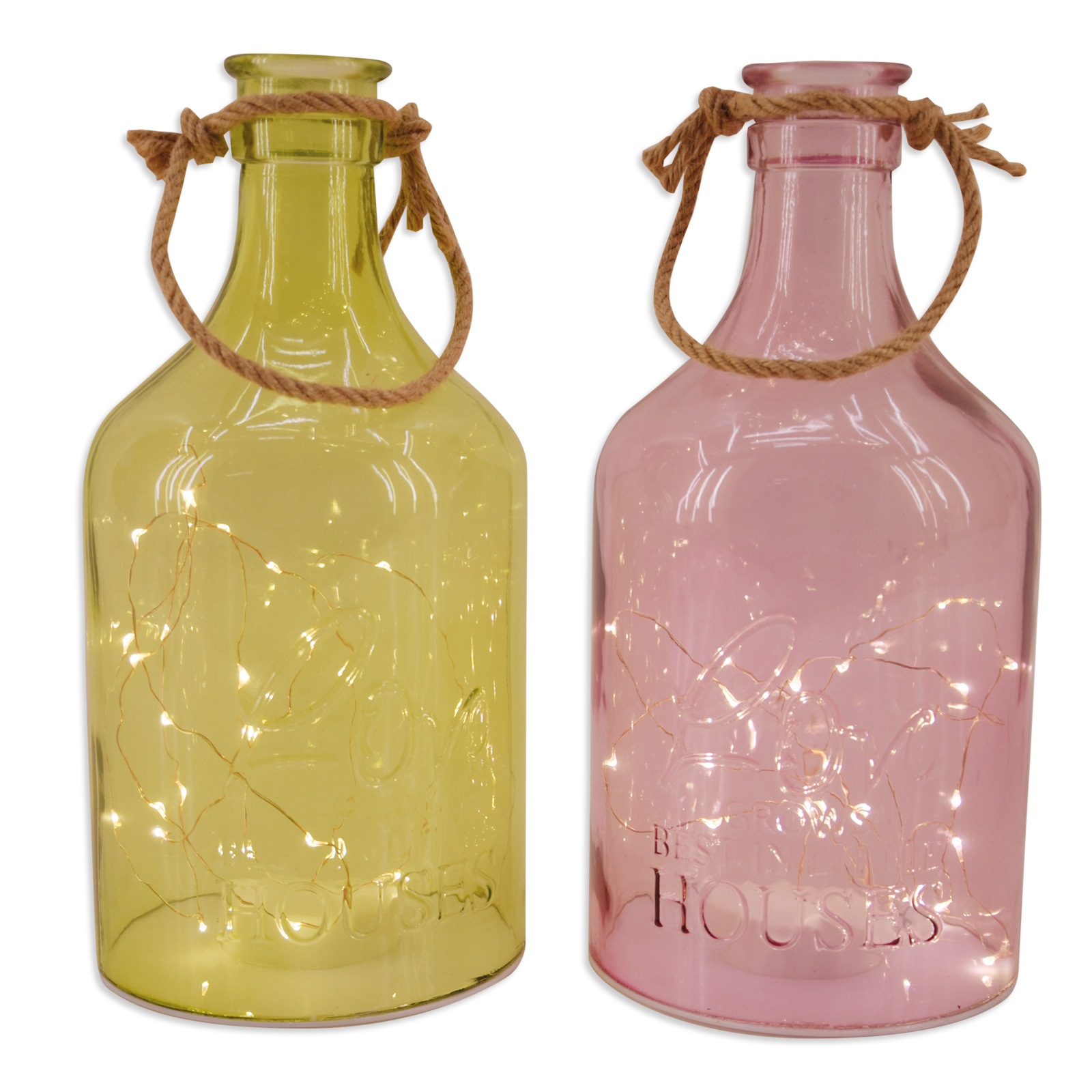 LED-Flasche - sortiert - Glas
