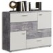 Kommode - Beton-weiß - 125 cm breit