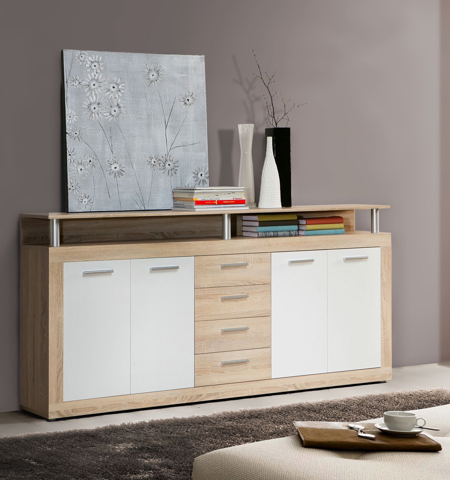 Sideboard - Eiche Sonoma - 198 cm breit