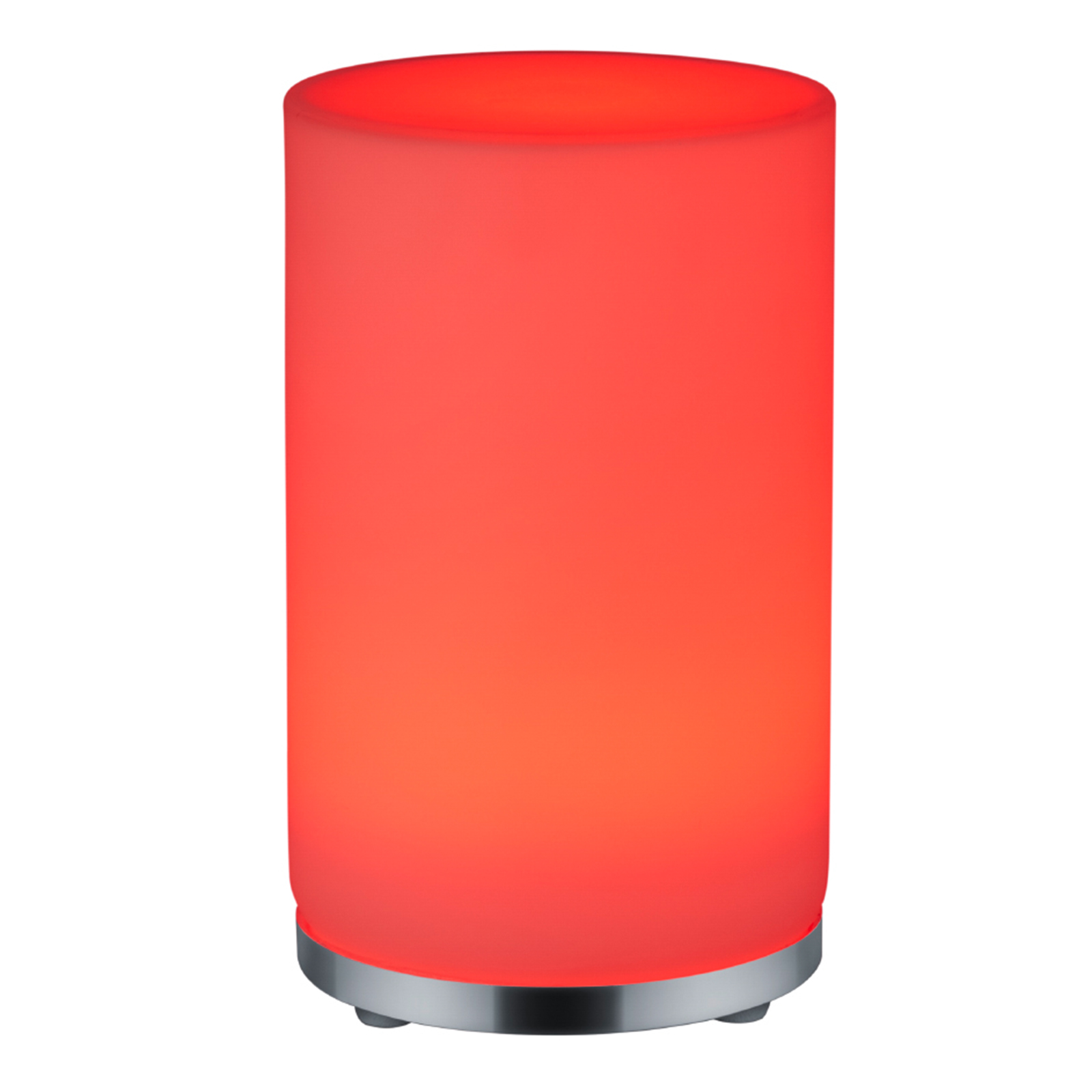 LED-RGB-Tischlampe - weiß - Glas