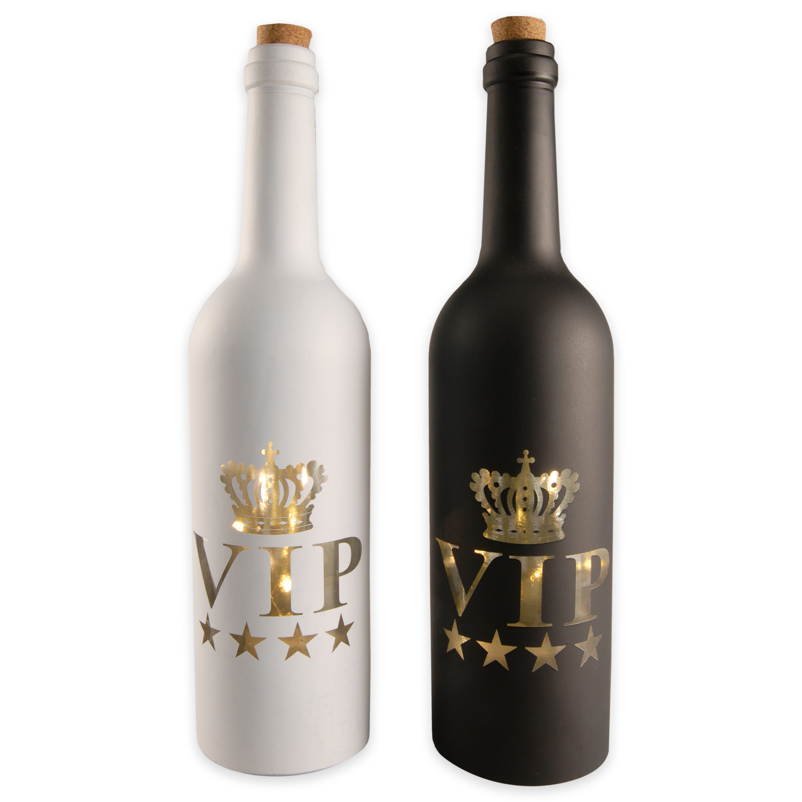 Led Flasche Vip Farbig Sortiert Glas