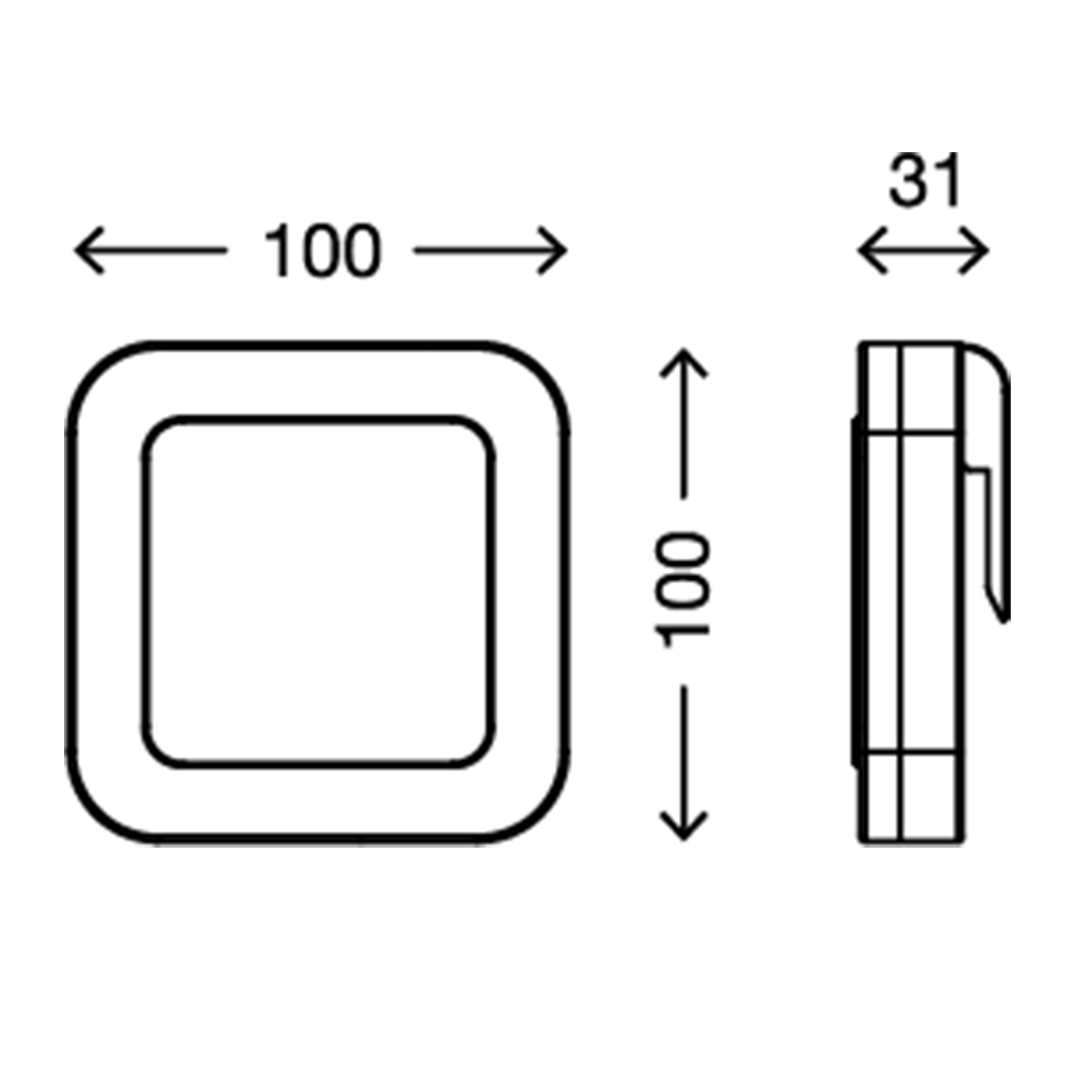 LED-Spiegellampe - Chrom-weiß - 1-flammig