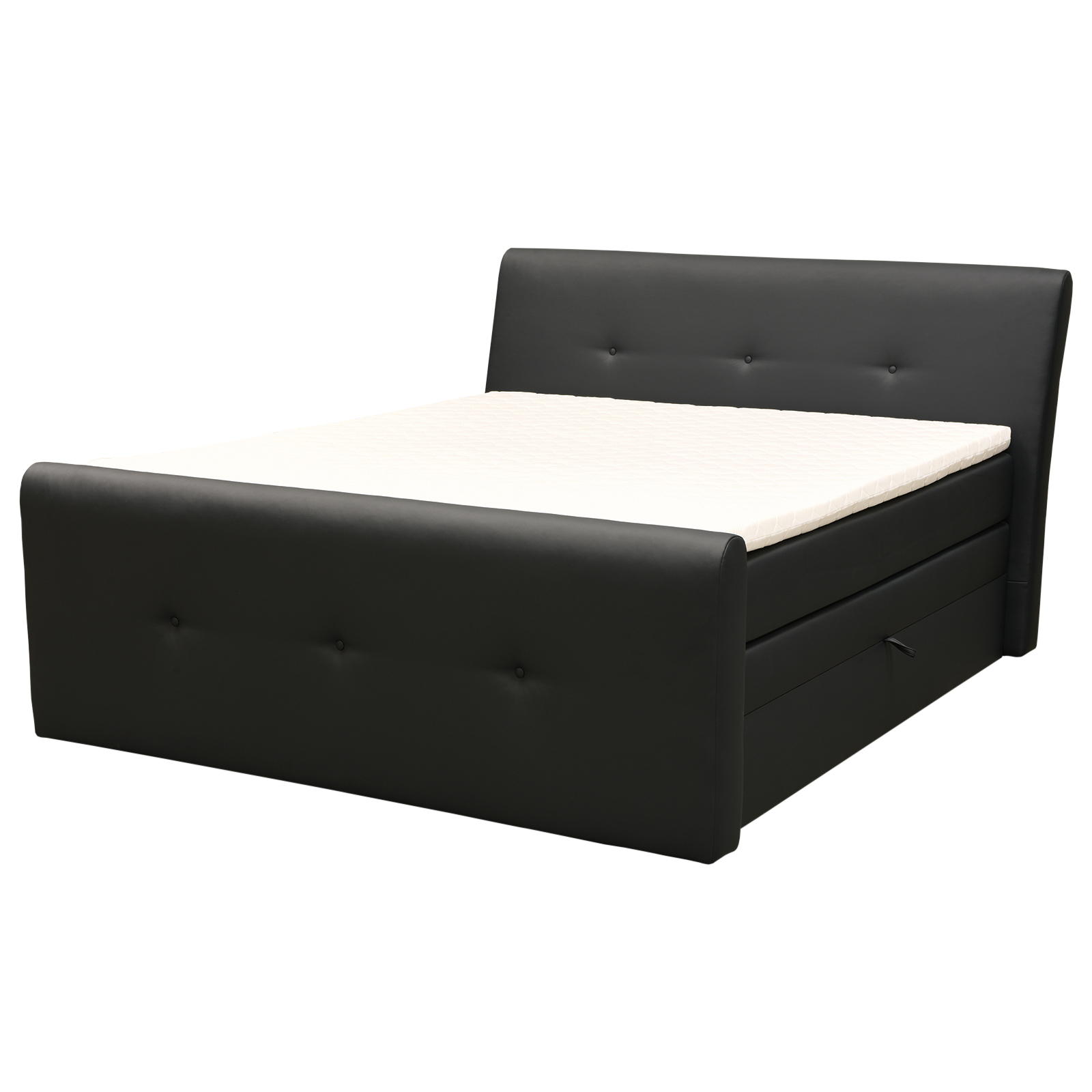 Boxspringbett - anthrazit - H2 - 180x200 cm