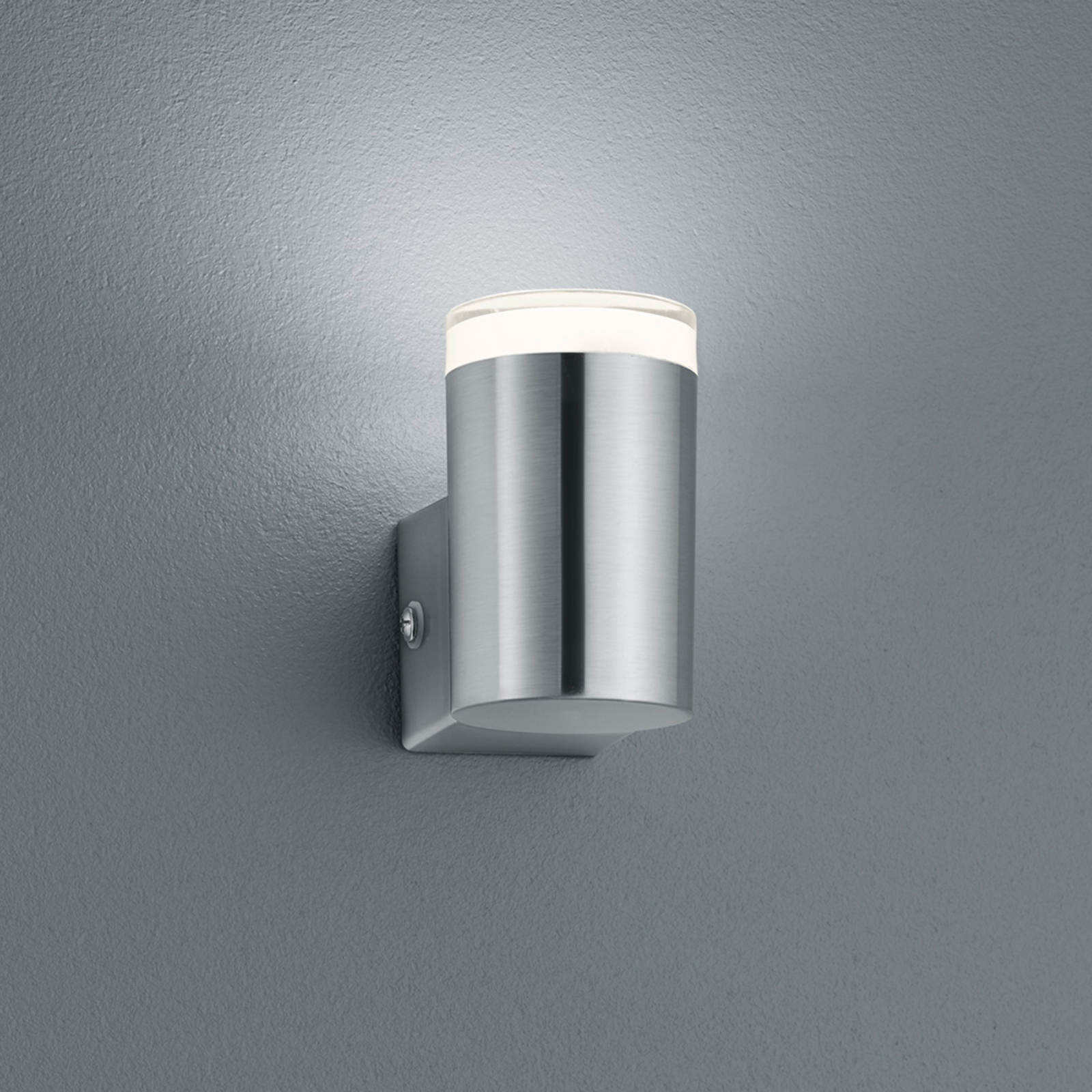 LED-Außenwandleuchte - Nickel matt