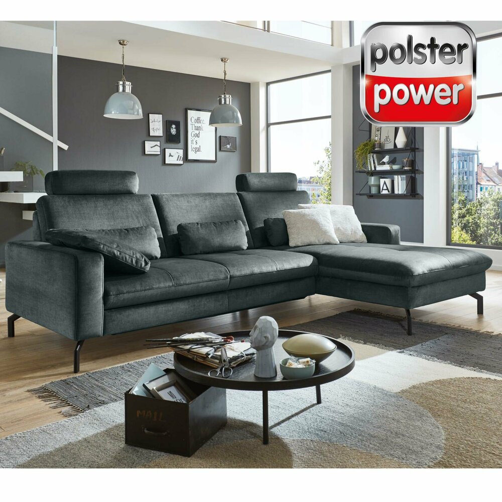 polsterpower Ecksofa opal mit Funktionen Canapé rechts Online