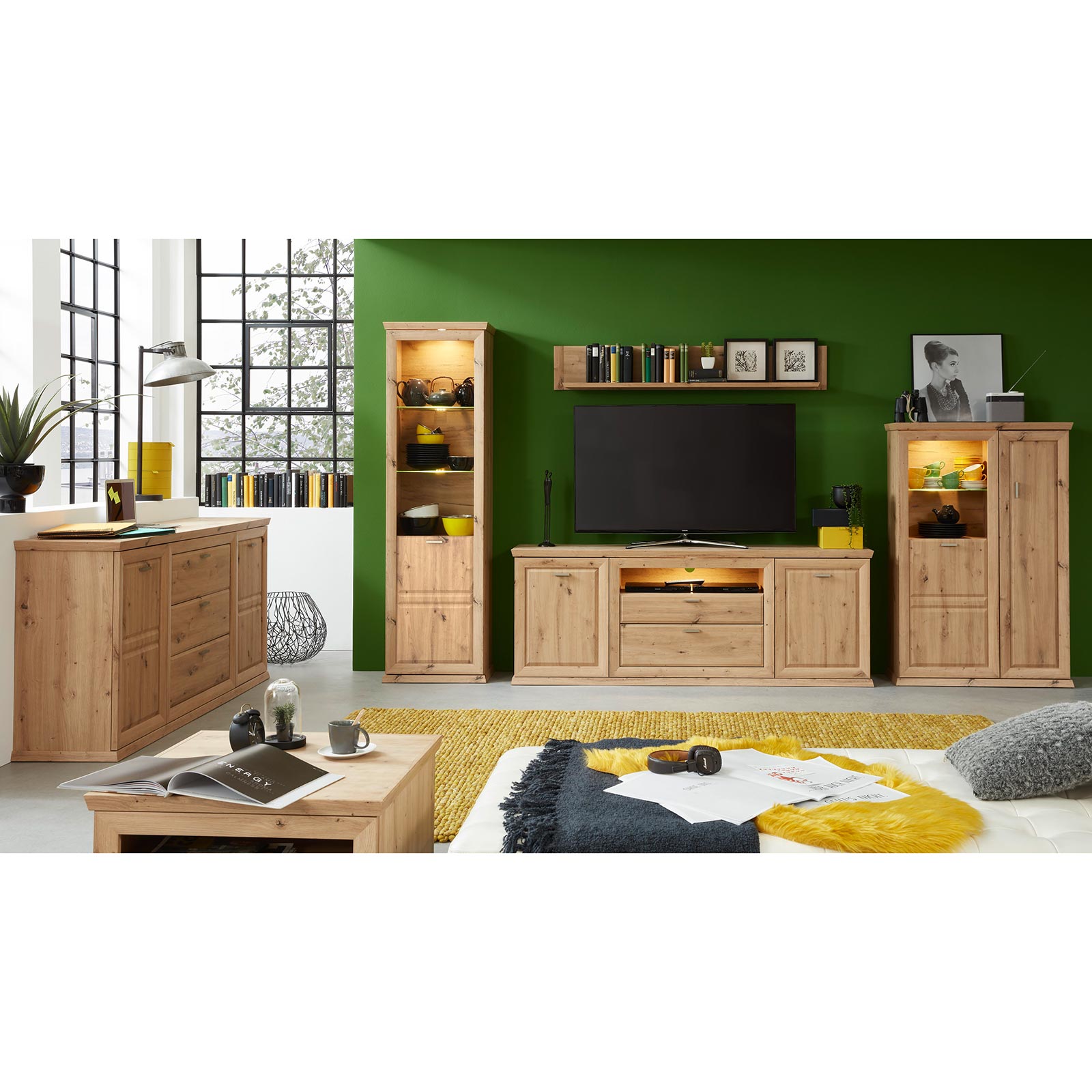 TV-Lowboard - Artisan Eiche - 195 cm