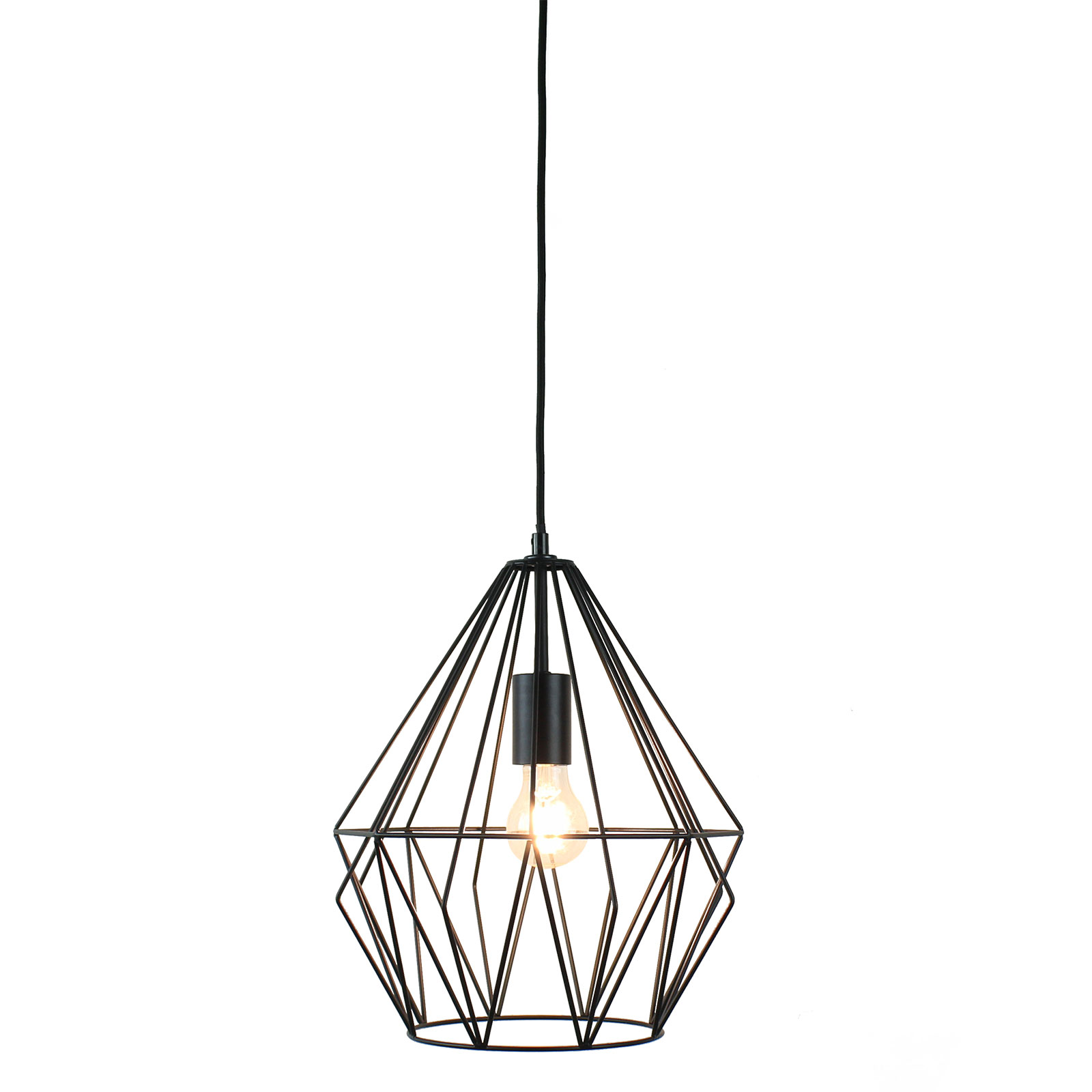 LAMPURA Pendelleuchte - schwarz - Metall - 35 cm