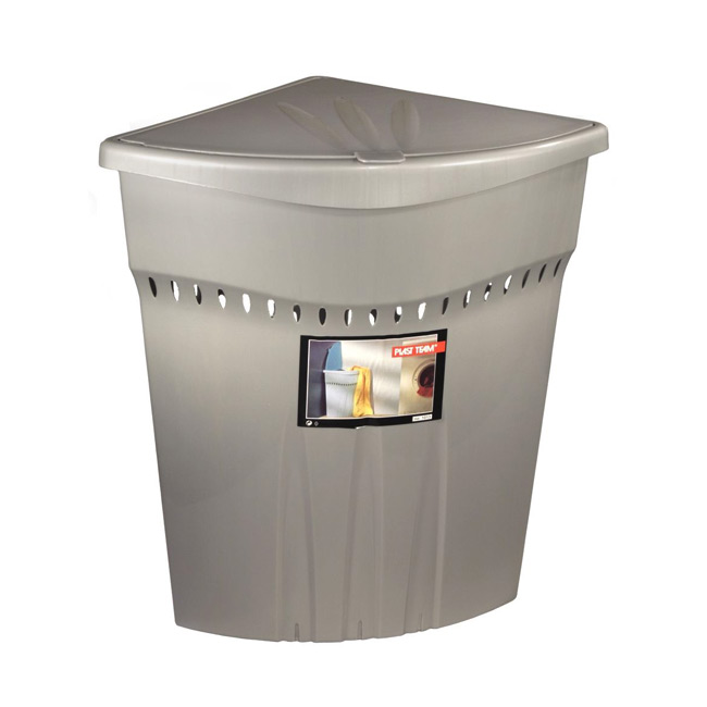 Wäschekorb - silber - mit Deckel - 45 Liter | Online bei ROLLER kaufen