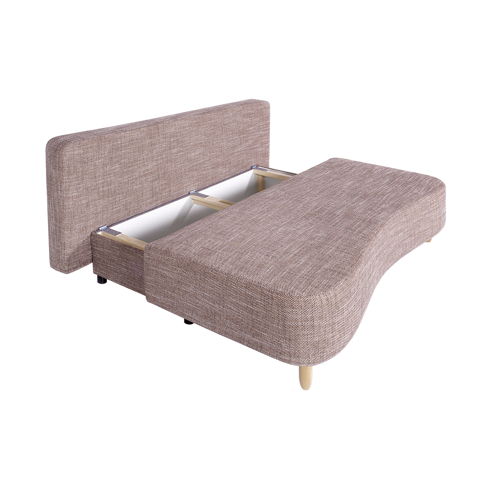 Schlafsofa - cappuccino - Federkern - Liegefunktion