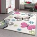 Teppich MODERN DIAMOND - weiß - Schmetterlinge - 80x150 cm